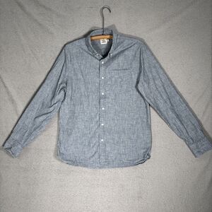 Flint And Tinder Shirt Mens M SELVEDGE ARCHITECT Long Sleeve Work Heather Blue